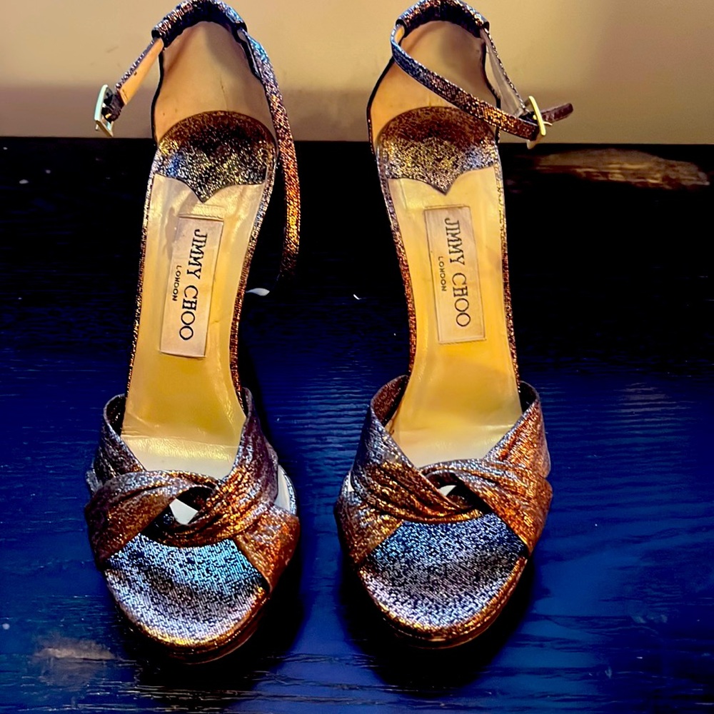 Jimmy Choo Bronze Strap Stiletto, 5